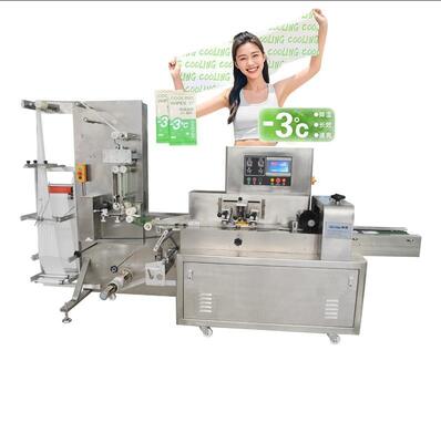 Good price High Performance Servo Driven Wipes Machine Single PC Cooling Wet Wipe Pillow Packing Line online