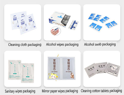High Speed Alcohol Pad Packaging Machine 6 rijen met automatisch snijden