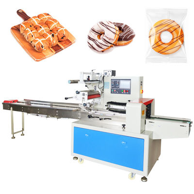 2.5KW Packer Flow Pillow Verpakkingsmachine voor Gebakken Donuts met Stikstofvulling