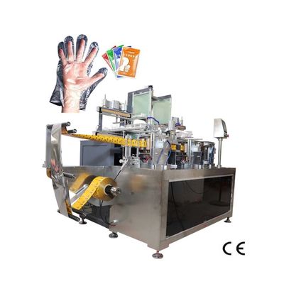 70pcs / min Vierzijdige verpakkingsmachine wegwerp PE-handschoen 2 in 1 verpakkingsmachine