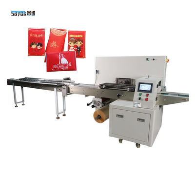 0.6Mpa servet Portefeuilletype van de Verpakkingsmachine Horizontale Restaurant Reclame