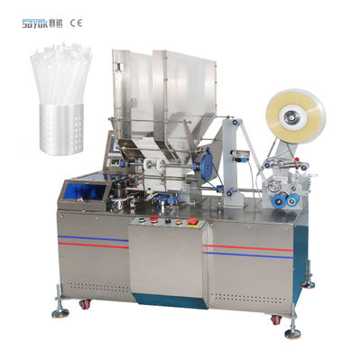 PLC Controle 1.5KW Automatisch Drinkend Straw Packing Machine Bag Type