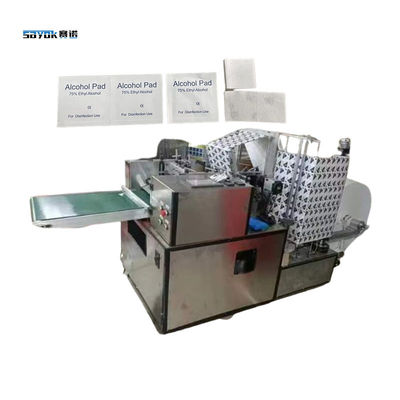 Verpakkingsmachine voor vierzijdig afdichten van papier-AL-composite film met snij-alcohol-pre-pads