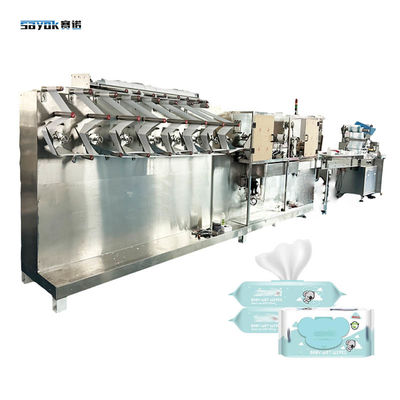 8L High Efficiency Family Wipes Packing Machine Servo Driven Stacking System Wipes Machine