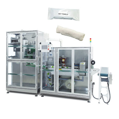 380V 50Hz natte handdoek vouw snijverpakkingsmachine automatische handdoek roll verpakkingslijn