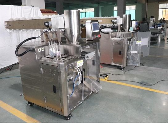 Automatische kleine voorgevormde zakverpakkingsmachine voor 3C-producten, type emmerkettingvulling