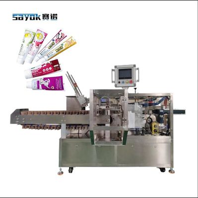 Compatibele horizontale kartonmachine voor tandpastabuizen van verschillende grootte